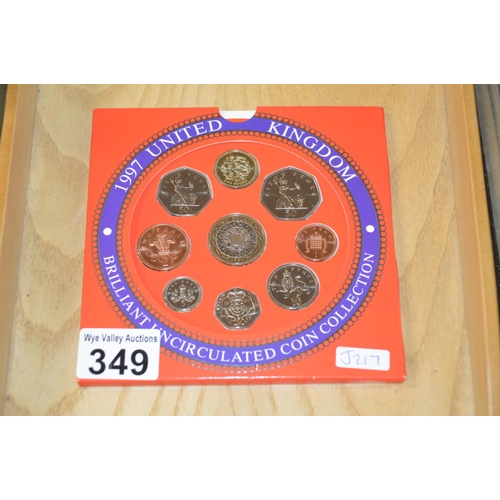 349 - 1997 uncirculated coin collection