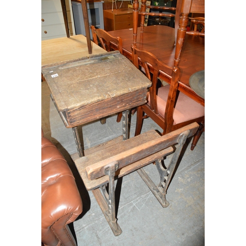 vintage school desk