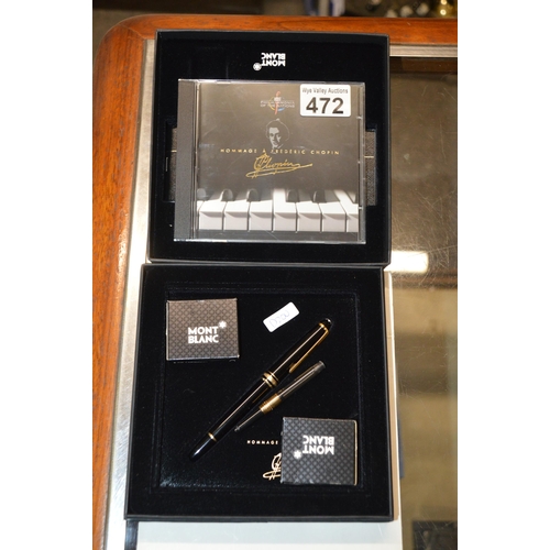 472 - mont blanc fountain pen set