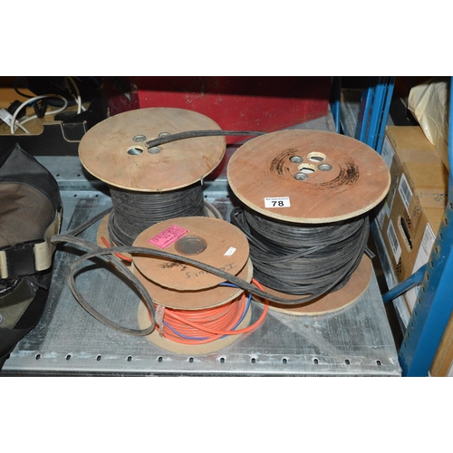 78 - 3 reels of cable