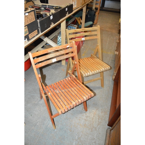 127 - 2 fold up chairs