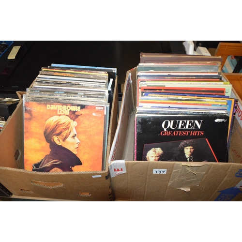 137 - 2 boxes of records