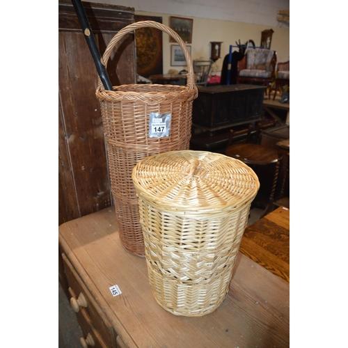 147 - 2 wicker baskets