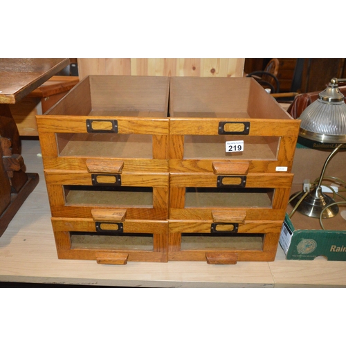 219 - set of 6 drawers