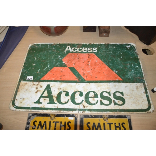 224 - access metal sign