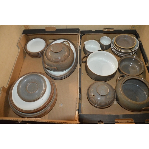 243 - 2 boxes of denby pottery