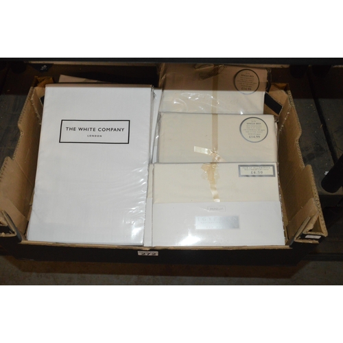 272 - box of new in packaging bed sheets