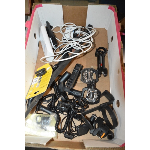 box of bike parts