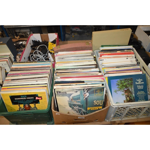 3 boxes of vinyl records