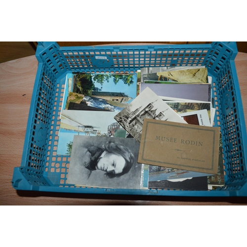 396 - crate of post cards