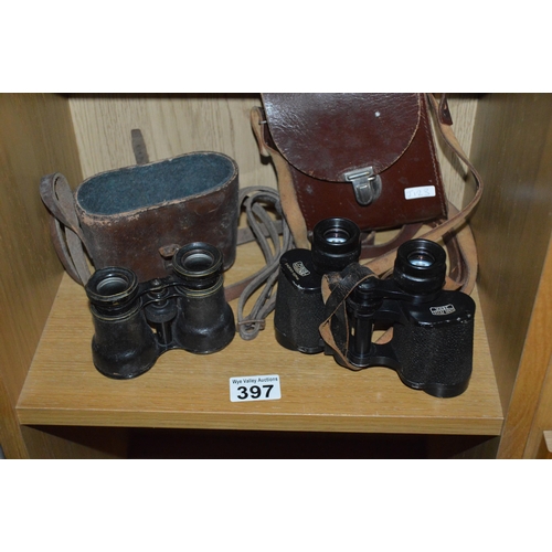 397 - 2 pairs of binoculars (carl zeiss)