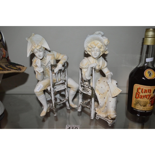 410 - 2 porcelain figures