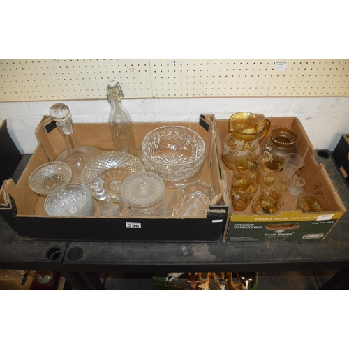 336 - 2 boxes of glassware