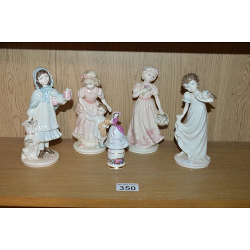 350 - 5 coalport figurines