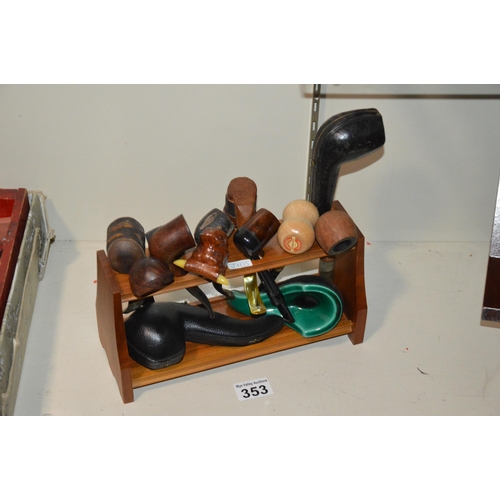 353 - qty of vintage smoking pipes