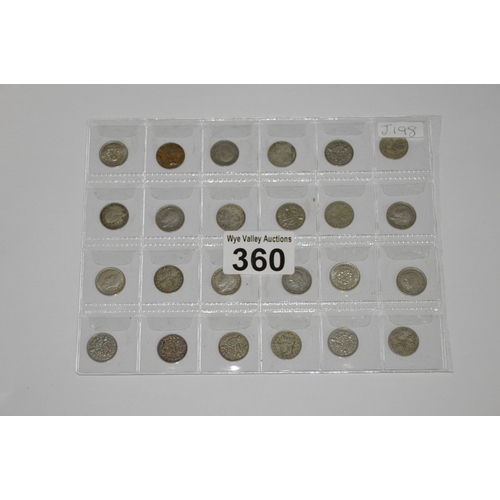 360 - 24 silver 3d coins