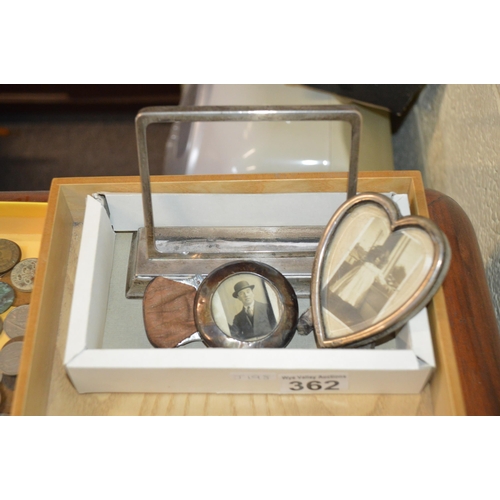 362 - qty of silver picture frames