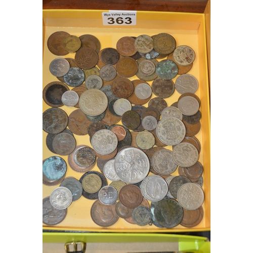 363 - tray of coins