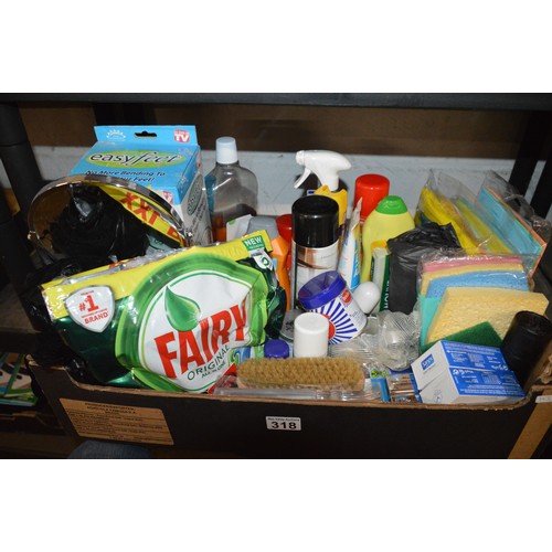 318 - box of cleaning products