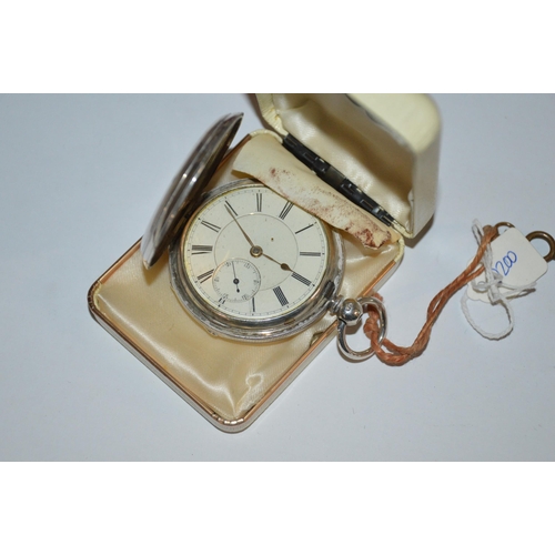 565 - silver full-hunter pocket watch