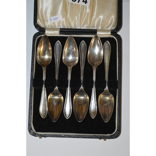 574 - set of 6 silver spoons