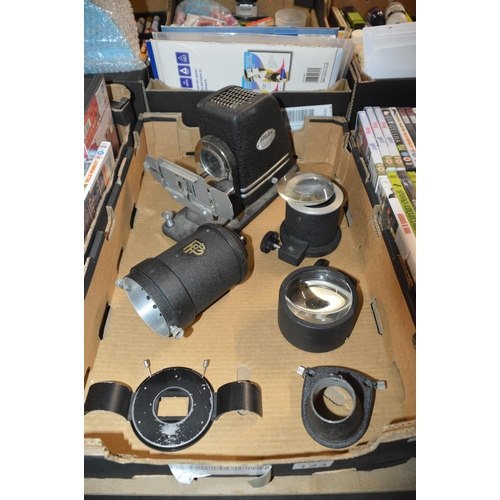 123 - box of vintage film equipment