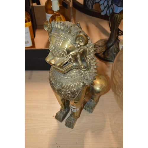 257 - brass lion statue