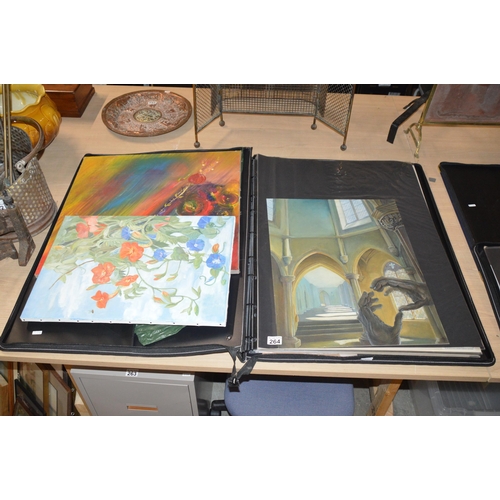 264 - artists portfolio case & contents