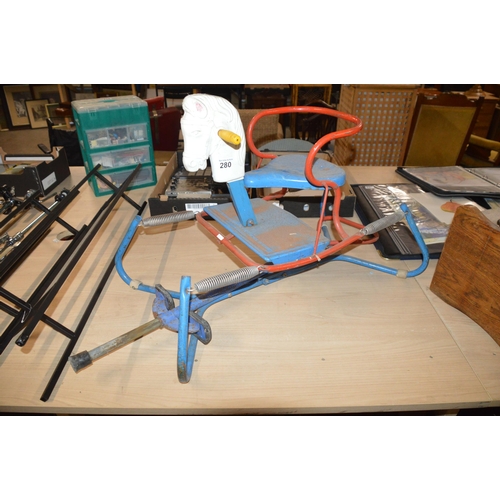 280 - metal rocking horse