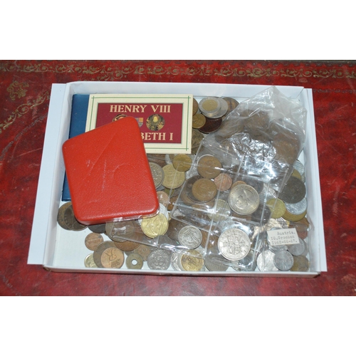 434 - tray of assorted coins