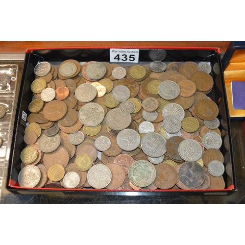 435 - tray of various collectable coins