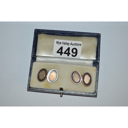 449 - pair of 9ct gold cufflinks (10.9g)