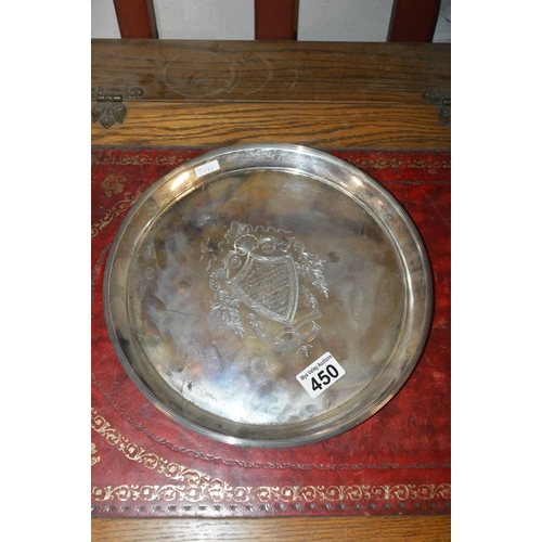 450 - silver tray, 730g