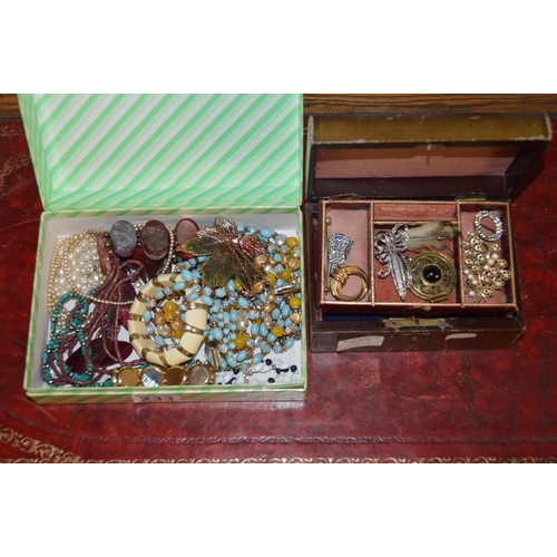 233 - 2 boxes of jewellery