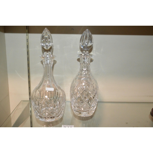 240 - 2 cut glass decanters