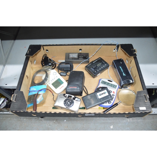 24 - box of electrical goods, inc. walkman, camera etc.