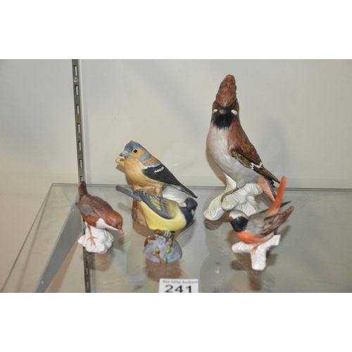 lot of 5 bird figurines