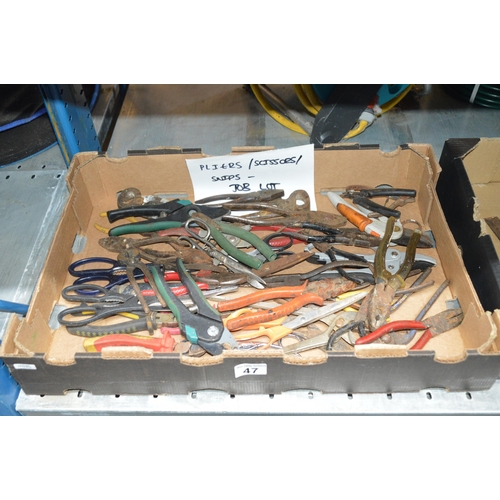 47 - box of various hand tools