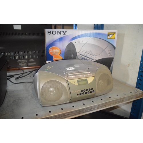 70 - boxed sony stereo