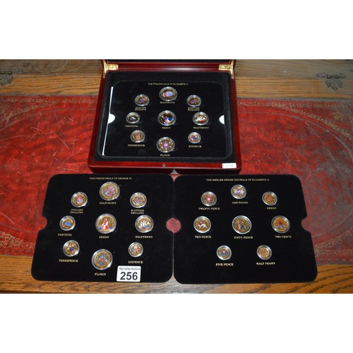 256 - Cased collection of Royal Mint coins, with certs