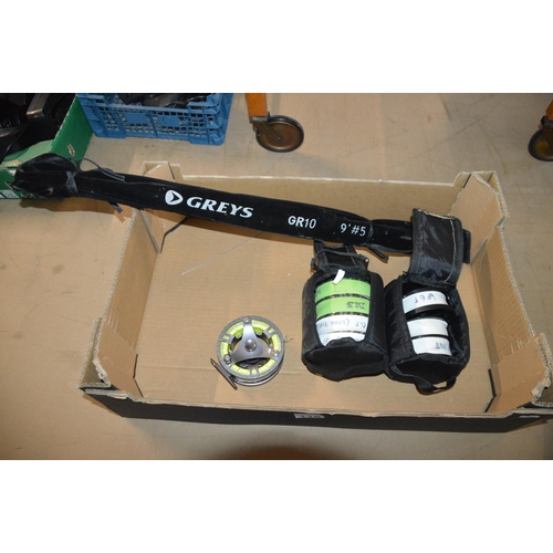 greys gr10 9' #5 fishing rod & reels