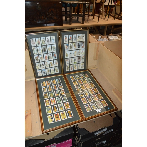 qty of framed cigarette cards