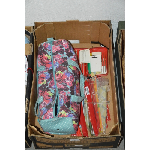 box of knitting accessories