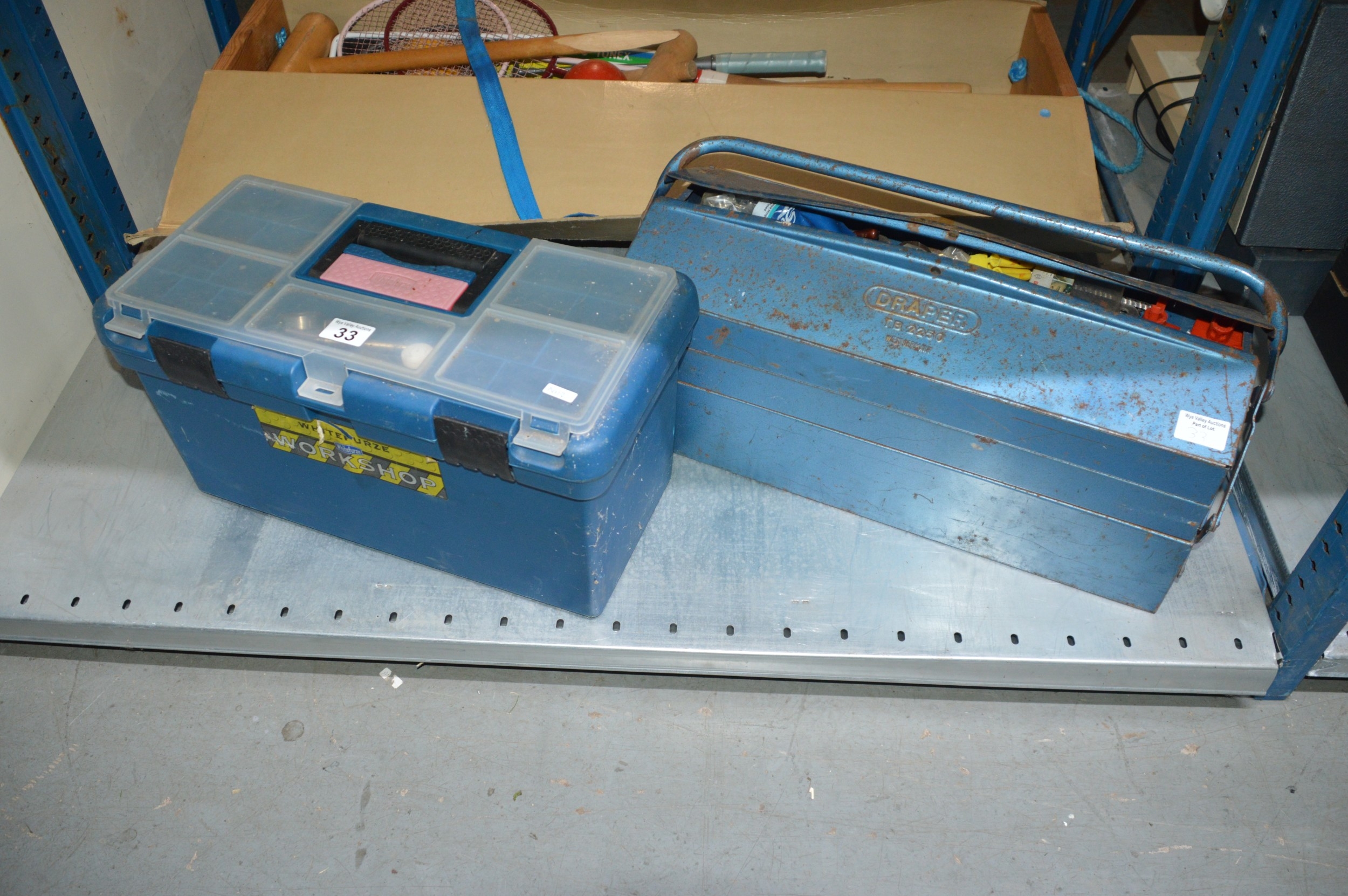 2 tool boxes & contents