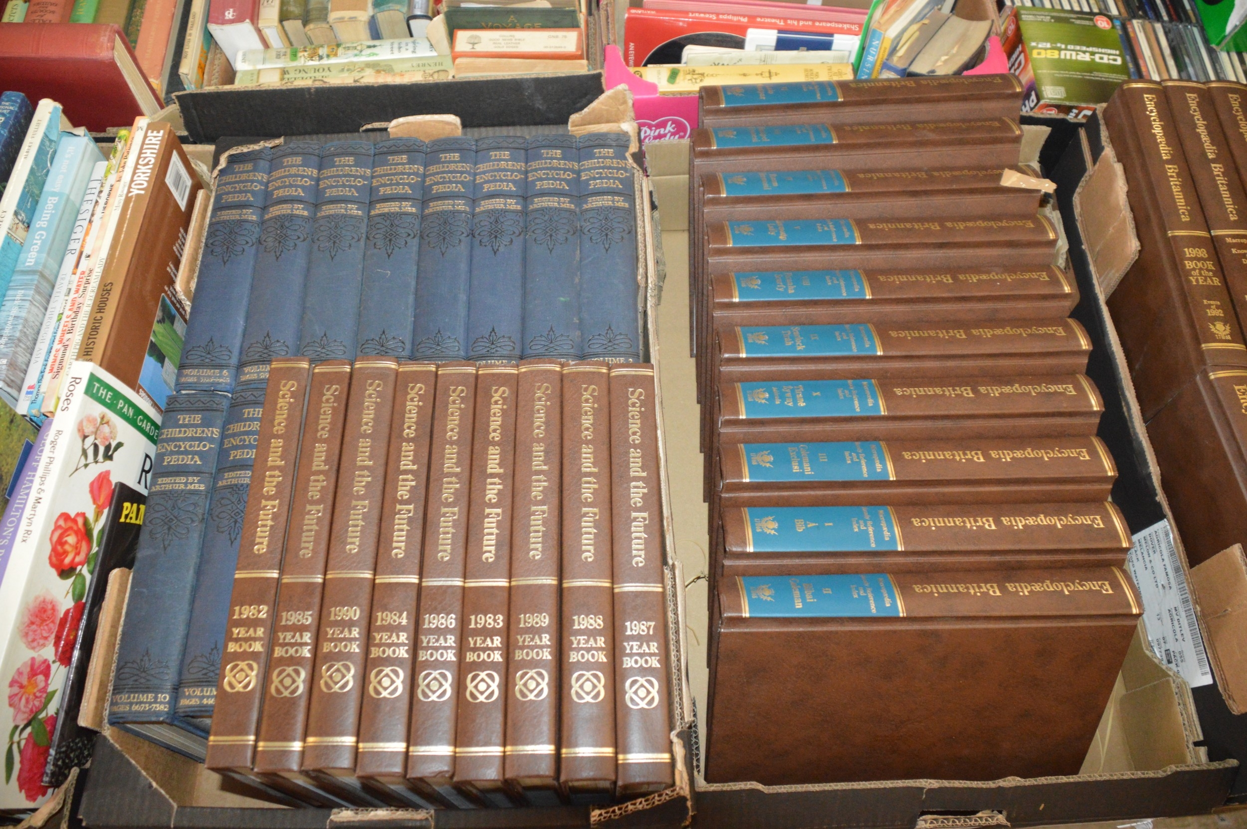2 boxes of books