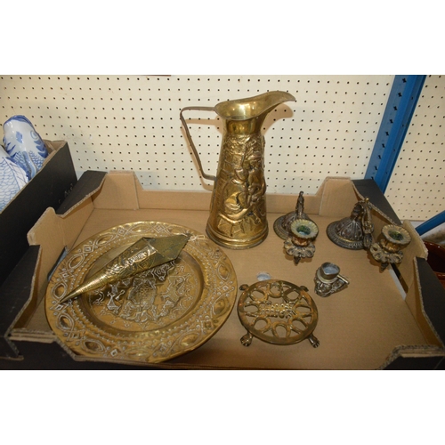 box of brassware