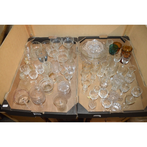 2 boxes of glassware