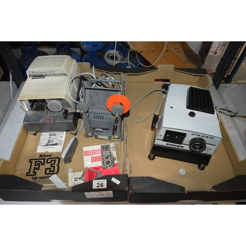 24 - 2 vintage projectors etc.