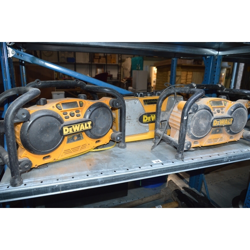 34 - 3 dewalt radios