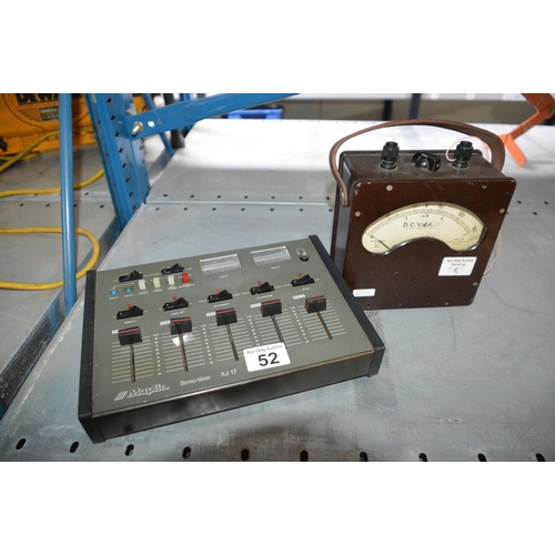52 - maplin mixer & bakelite meter